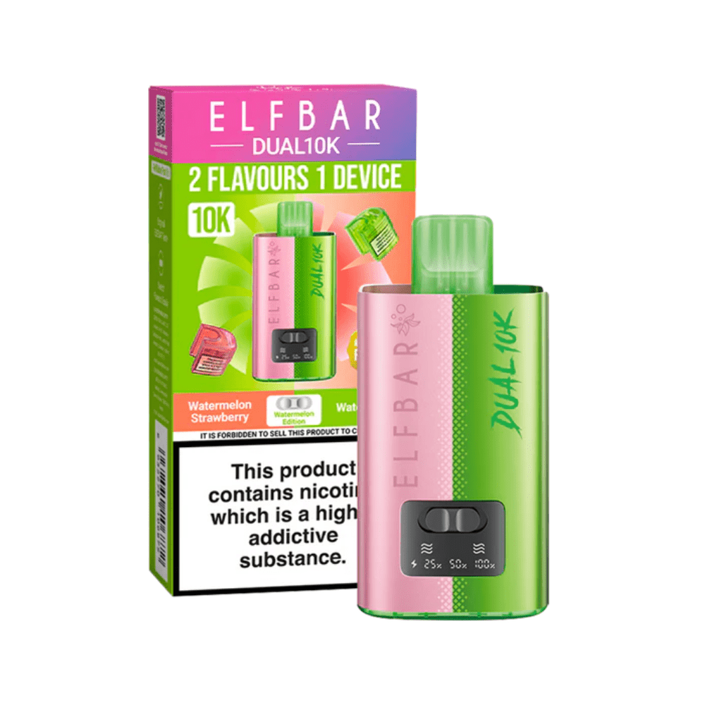 Elf Bar Dual 10K Prefilled Pod Vape Kit - Eliquid Base - Watermelon Edition