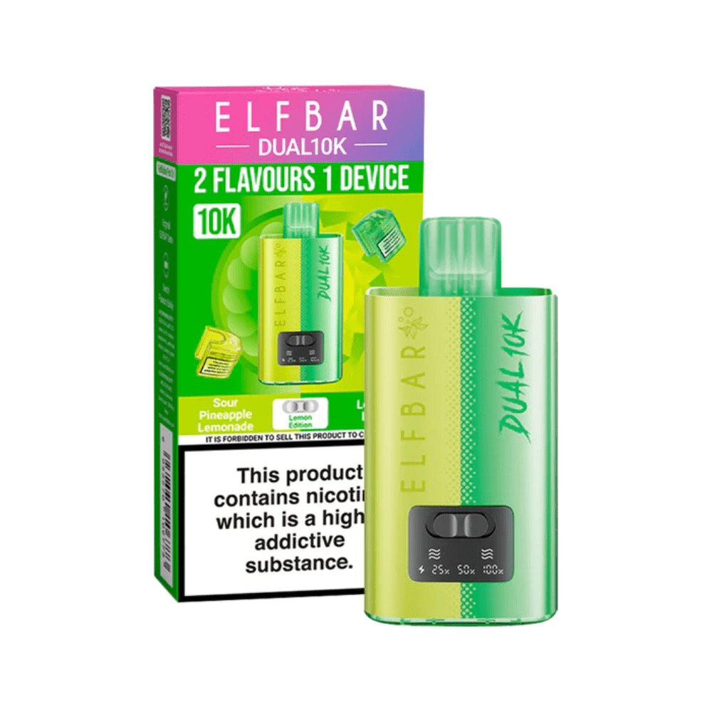 Elf Bar Dual 10K Prefilled Pod Vape Kit - Eliquid Base - Lemon Edition