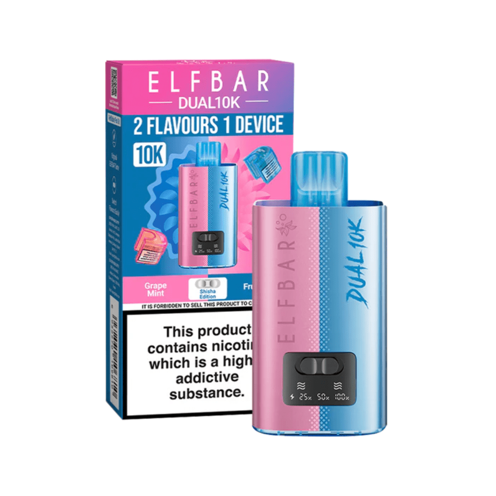 Elf Bar Dual 10K Prefilled Pod Vape Kit - Eliquid Base - Shisha Edition
