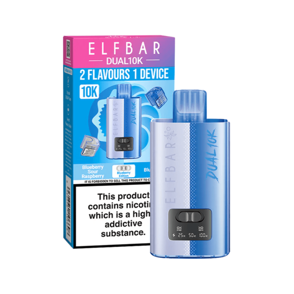 Elf Bar Dual 10K Prefilled Pod Vape Kit - Eliquid Base - Blueberry Edition