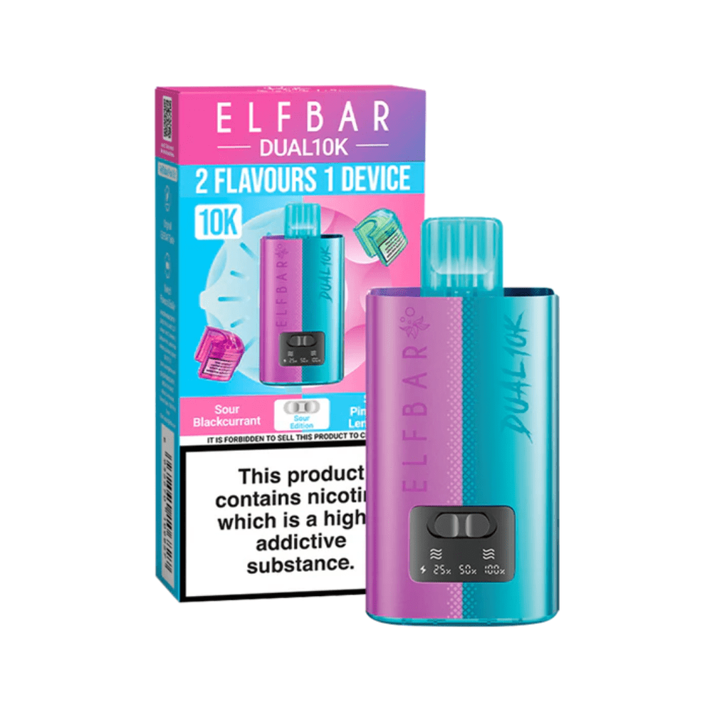 Elf Bar Dual 10K Prefilled Pod Vape Kit - Eliquid Base - Sour Edition