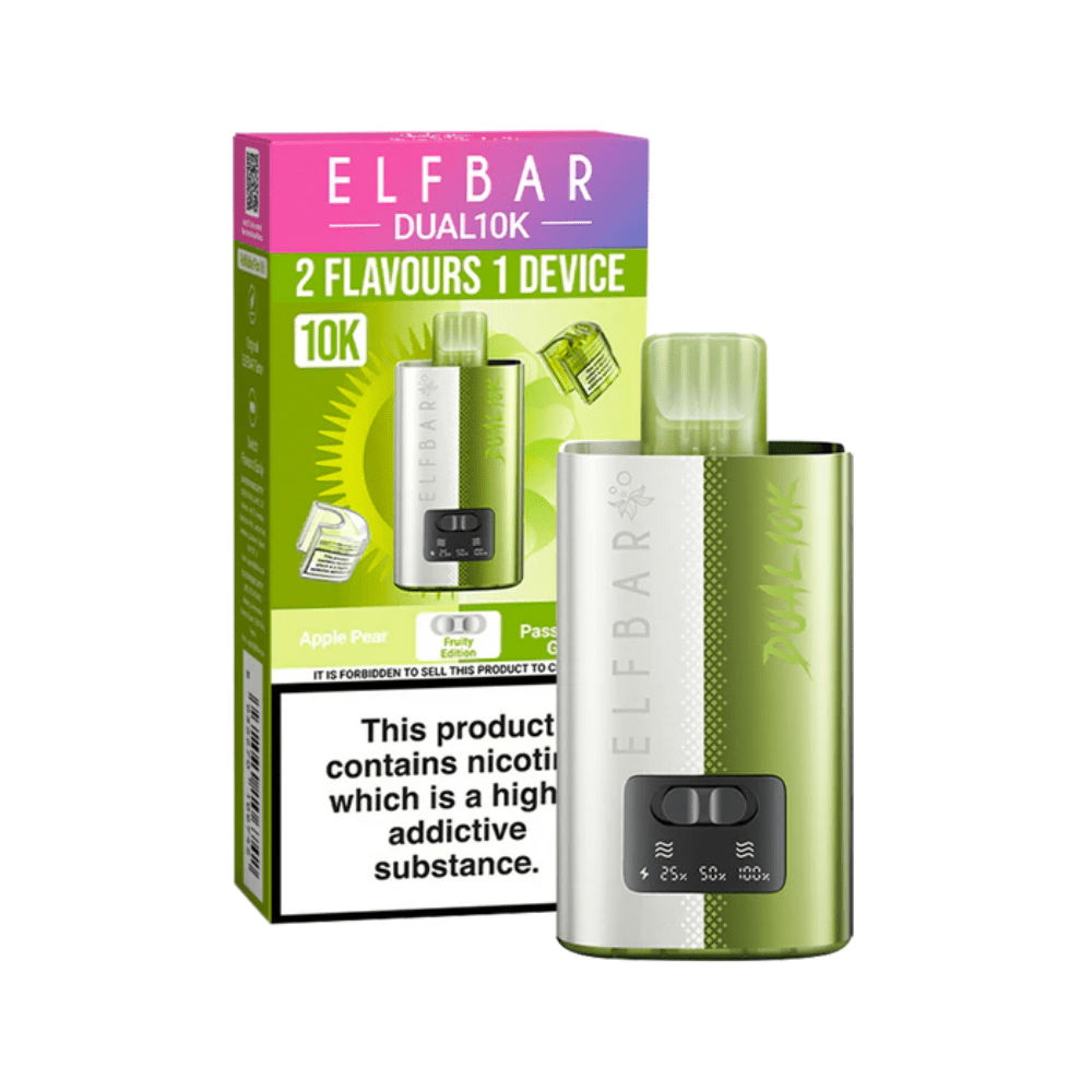 Elf Bar Dual 10K Prefilled Pod Vape Kit - Eliquid Base - Fruity Edition