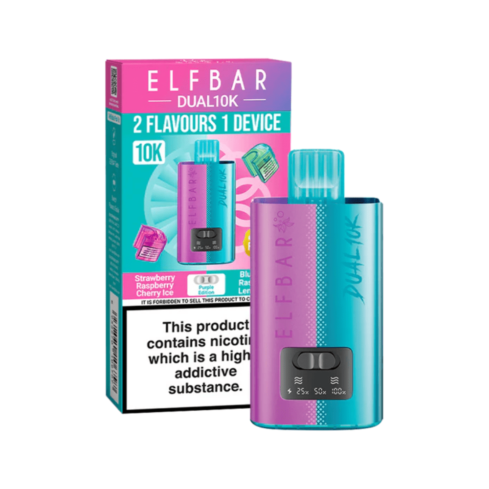 Elf Bar Dual 10K Prefilled Pod Vape Kit - Eliquid Base - Purple Edition