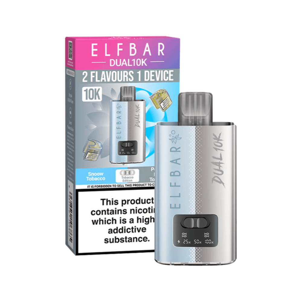 Elf Bar Dual 10K Prefilled Pod Vape Kit - Eliquid Base - Tobacco Edition