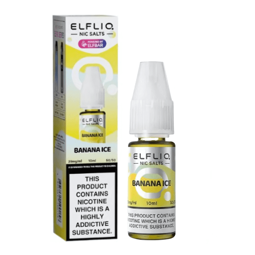 Elf Bar Elf Liq 10ml Nic Salt E - Liquid 1 X PIECE - Eliquid Base - Banana Ice