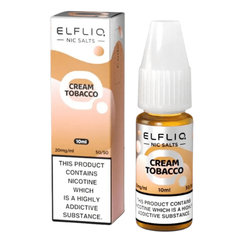 Elf Bar Elf Liq 10ml Nic Salt - Pack of 10 - Eliquid Base - Snow Tobacco