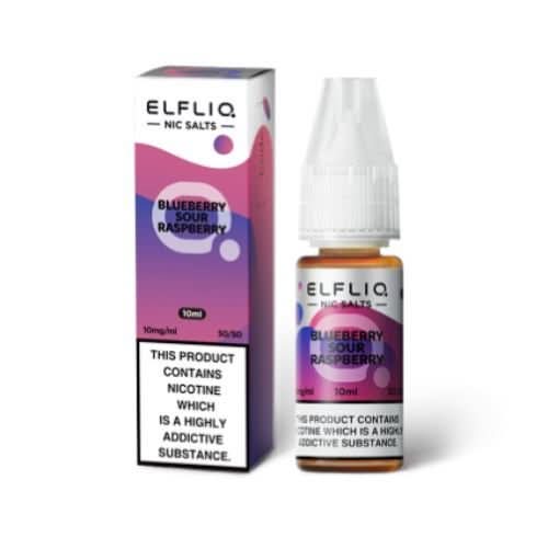 Elf Bar Elf Liq 10ml Nic Salt - Pack of 10 - Blueberry Sour Raspberry