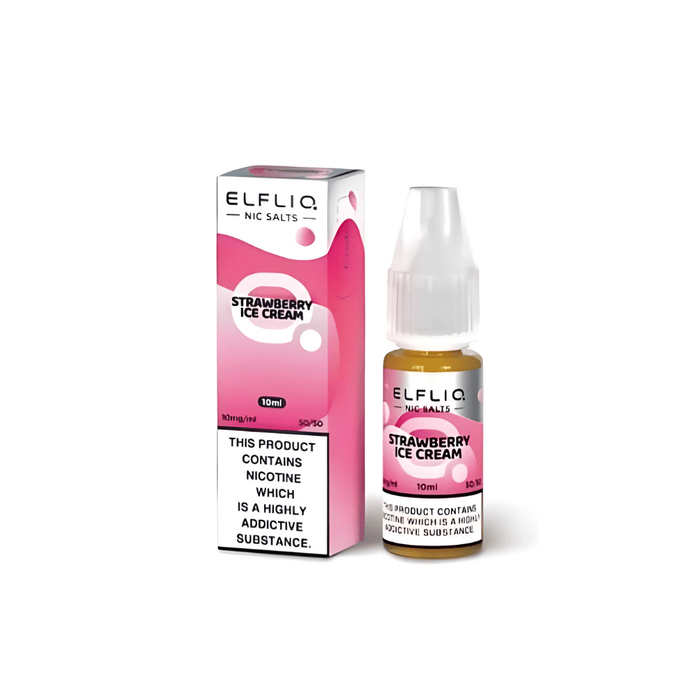 Elf Bar Elf Liq 10ml Nic Salt, Strawberry Ice Cream 