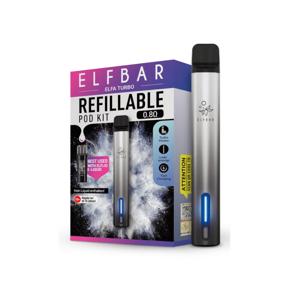 Elf Bar Elfa Turbo Pod Vape Kit - Eliquid Base - Aurora Black