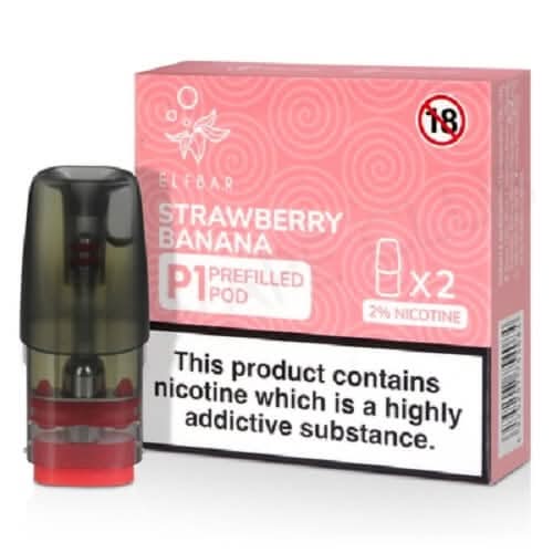 Elf Bar P1 Pods - Eliquid Base - Strawberry Banana