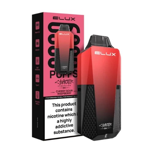 Elux Cyberover 6000 Puffs Disposable Vape Device, Cherry Sour Raspberry