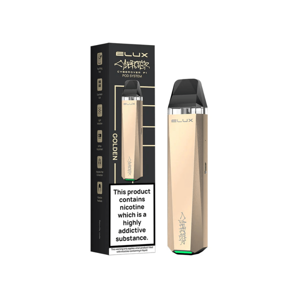 Elux Cyberover P1 Pod Kit - Eliquid Base - Gold