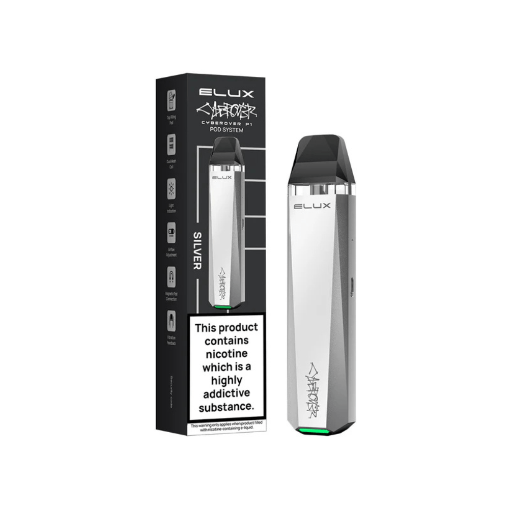 Elux Cyberover P1 Pod Kit - Eliquid Base - Silver