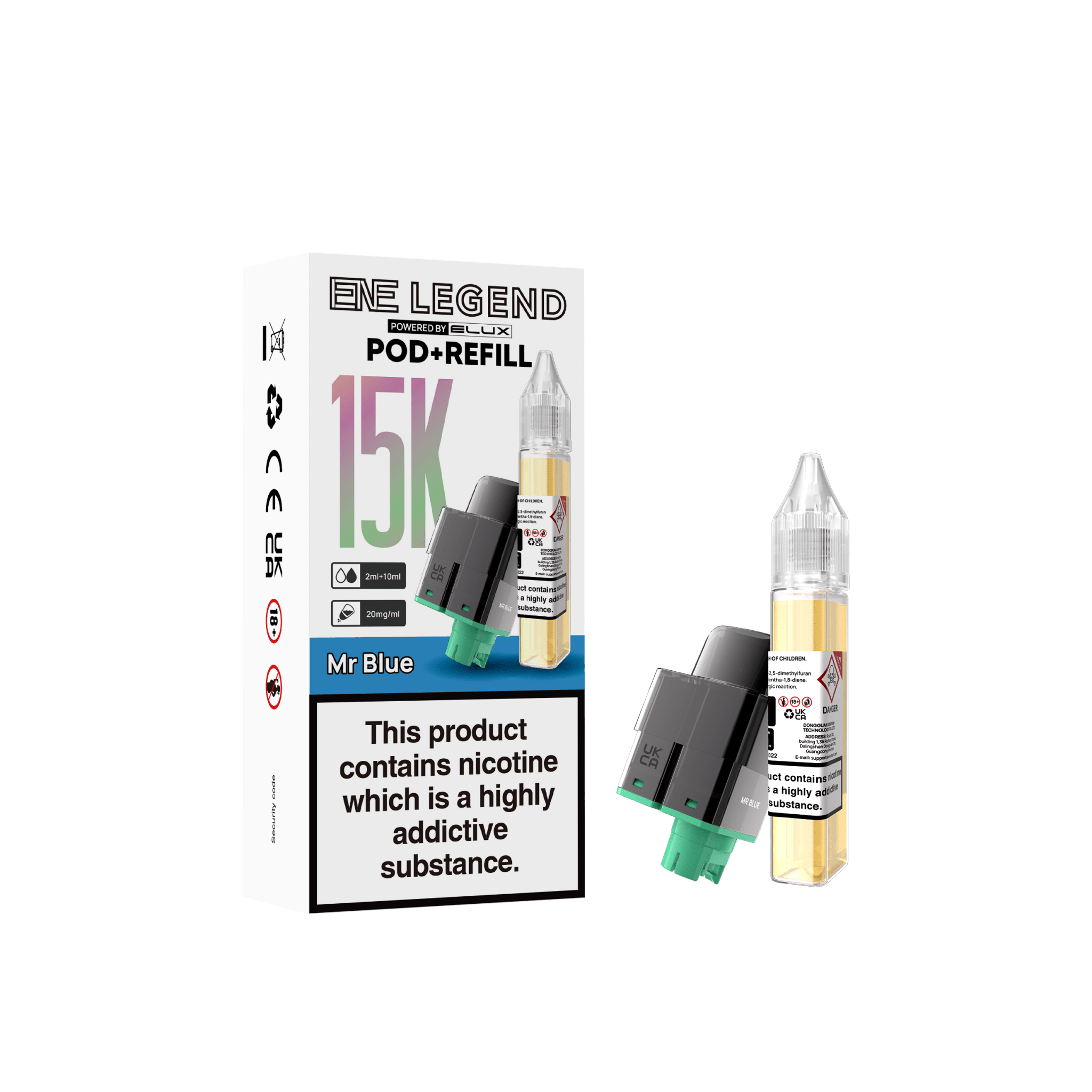 Elux ENE Legend 15k Replacement Pods Pack of 5 - Vapewholesalesupplier