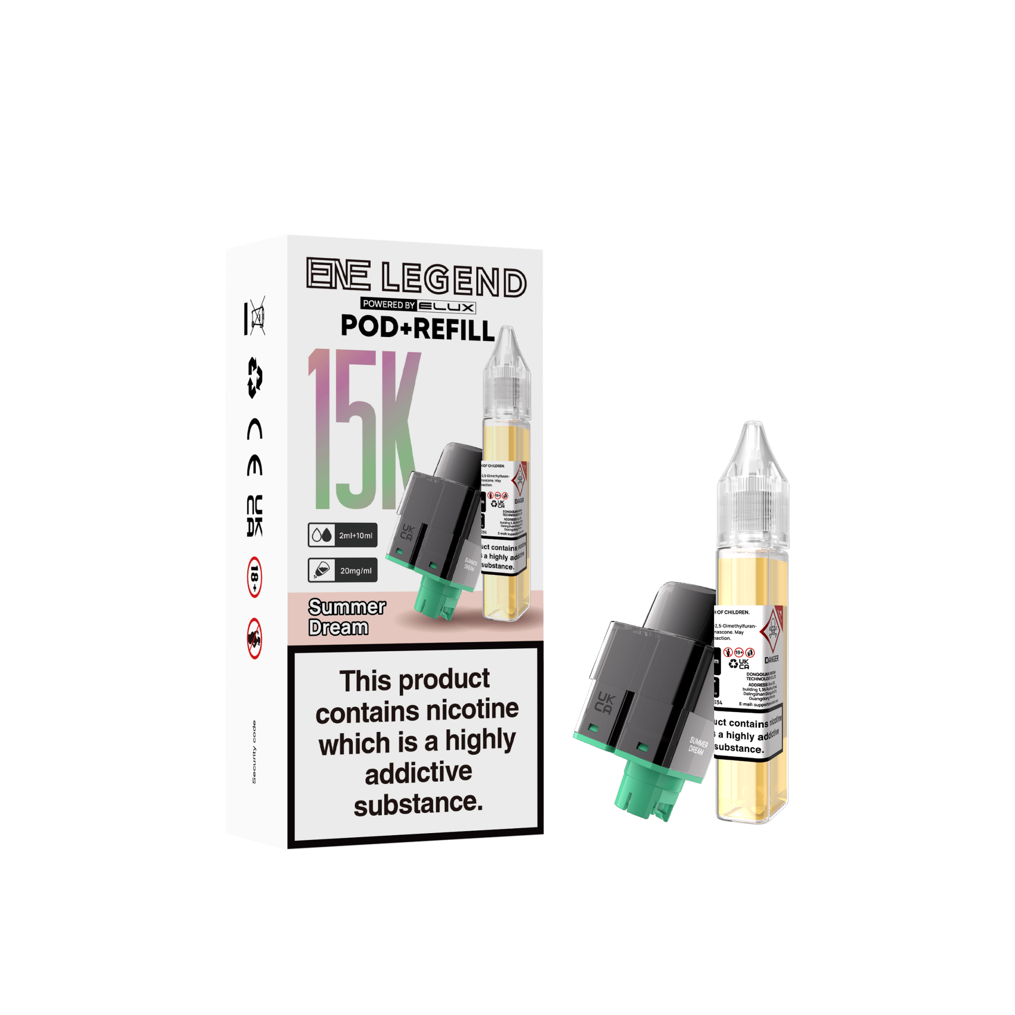 Elux ENE Legend 15k Replacement Pods Pack of 5 - Vapewholesalesupplier
