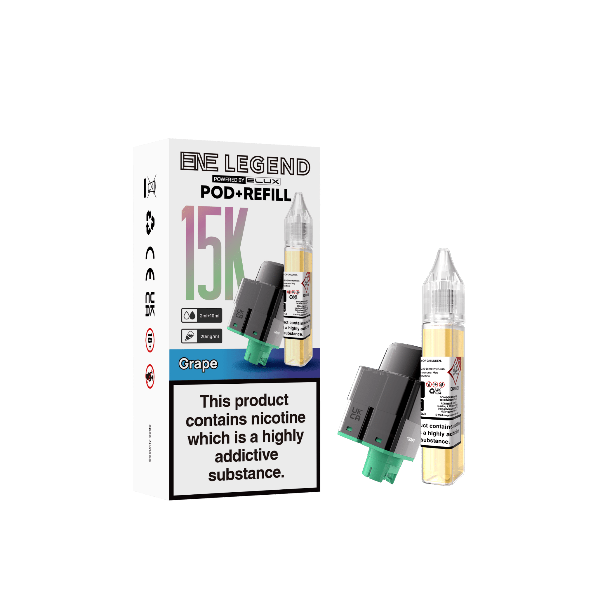 Elux ENE Legend 15k Replacement Pods Pack of 5 - Vapewholesalesupplier