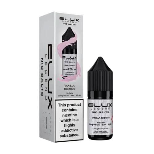Elux Legend 10ml Nic Salt - Pack of 10 - Vanilla Tobacco