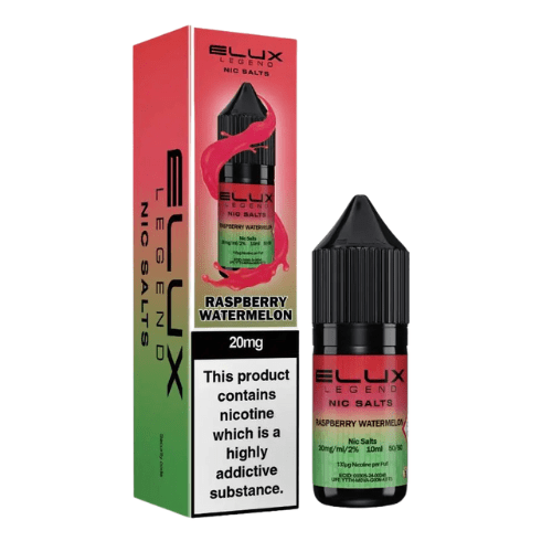 Elux Legend 10ml Nic Salt - Pack of 10 - Eliquid Base - Raspberry Watermelon