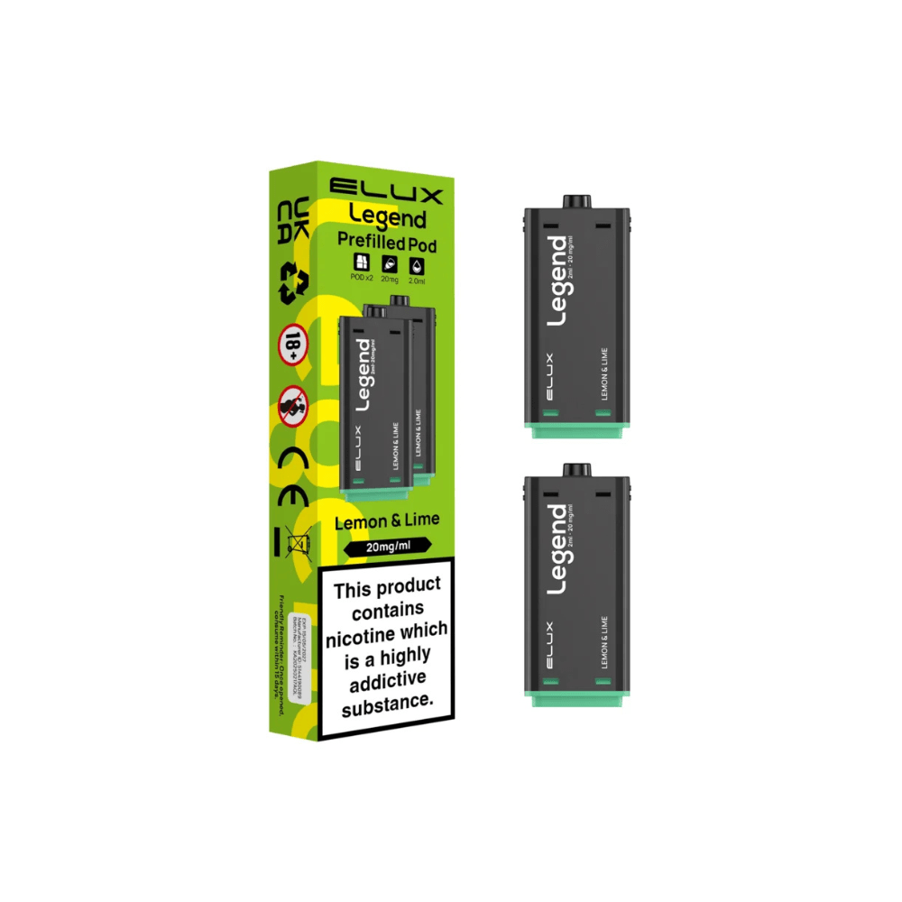 Elux Legend 1500 Prefilled Pods - Eliquid Base - Lemon & Lime