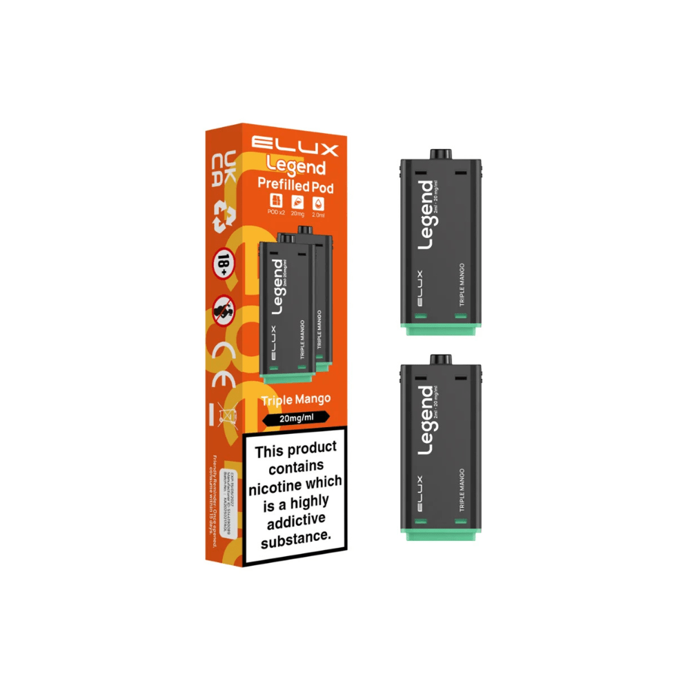 Elux Legend 1500 Prefilled Pods - Eliquid Base - Triple Mango