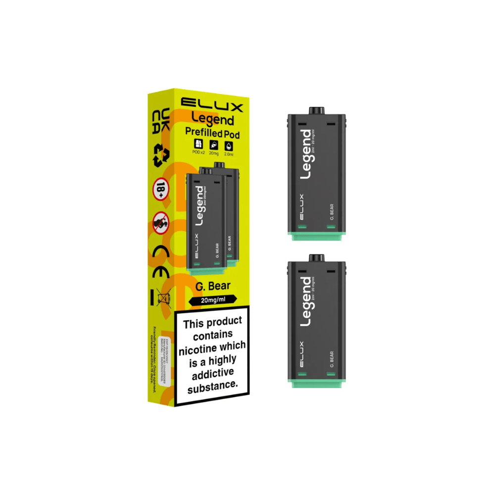 Elux Legend 1500 Prefilled Pods - Eliquid Base - Gummy Bear