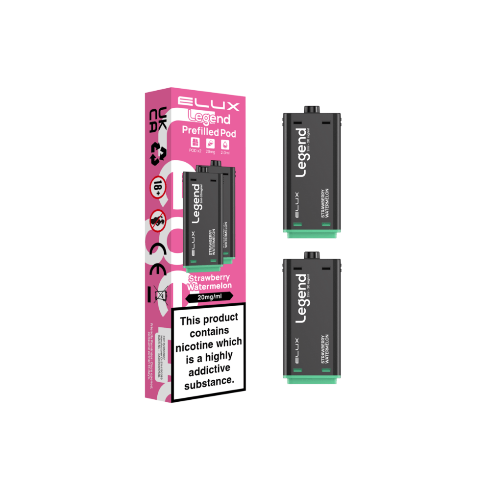 Elux Legend 1500 Prefilled Pods - Eliquid Base - Strawberry Watermelon