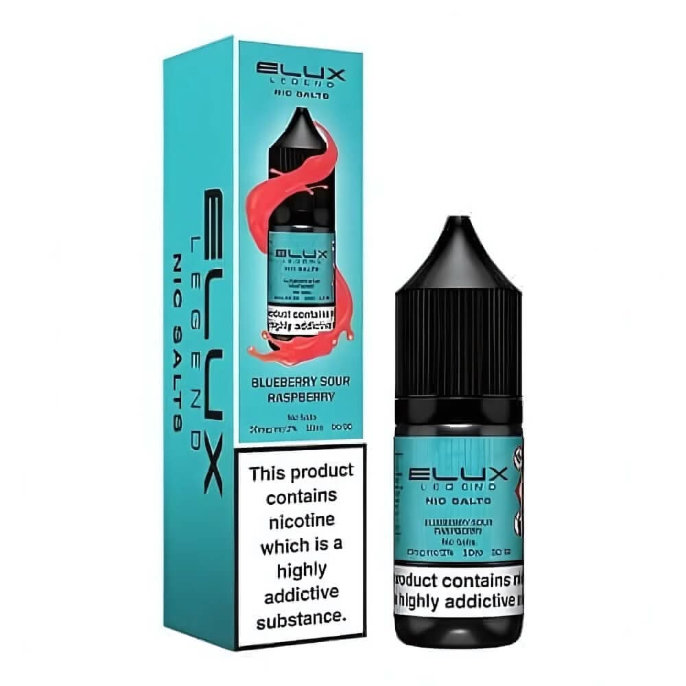 Elux Legend NIC Salt 10ml - Blueberry Sour Raspberry - Eliquid Base - Blueberry Sour Raspberry