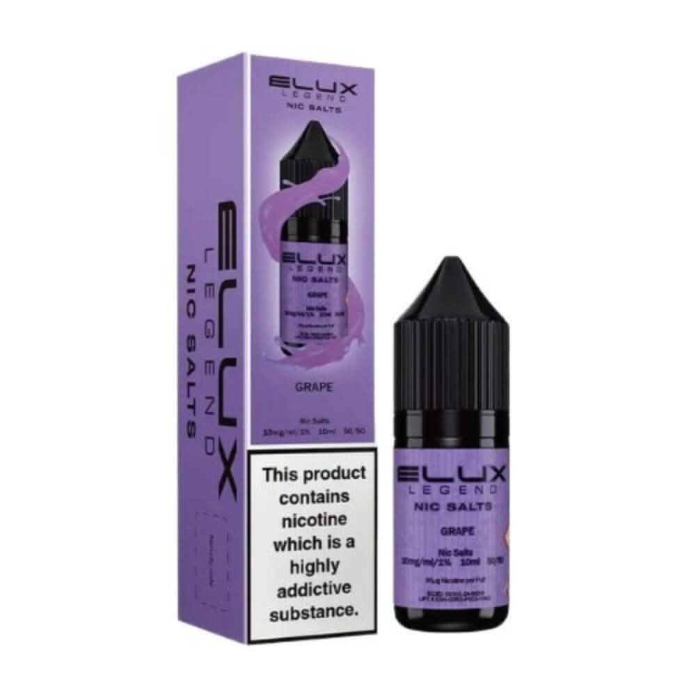 Elux Legend NIC Salt 10ml - Grape - Eliquid Base - Grape