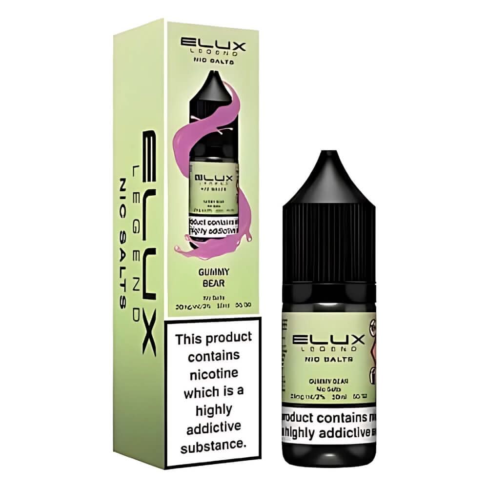Elux Legend NIC Salt 10ml - Gummy Bears - Eliquid Base - Gummy Bears
