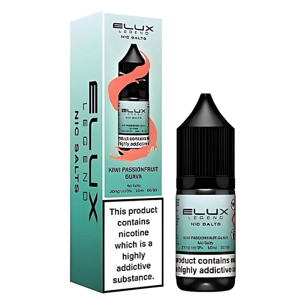 Elux Legend NIC Salt 10ml - Kiwi Passion Fruit Guava - Eliquid Base - Kiwi Passion Fruit Guava