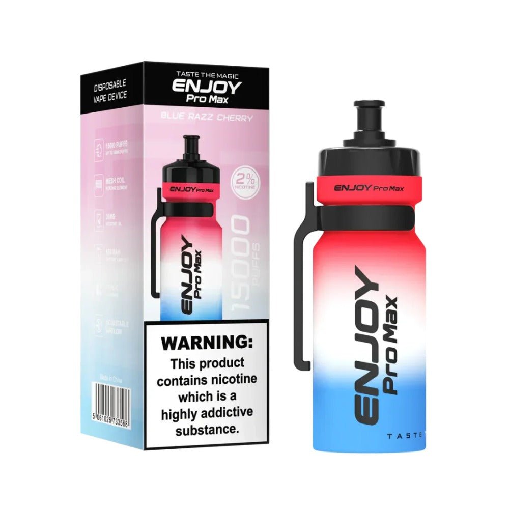 Enjoy Pro Max 15k Disposable Vape Pod - Eliquid Base - Blue raz cherry