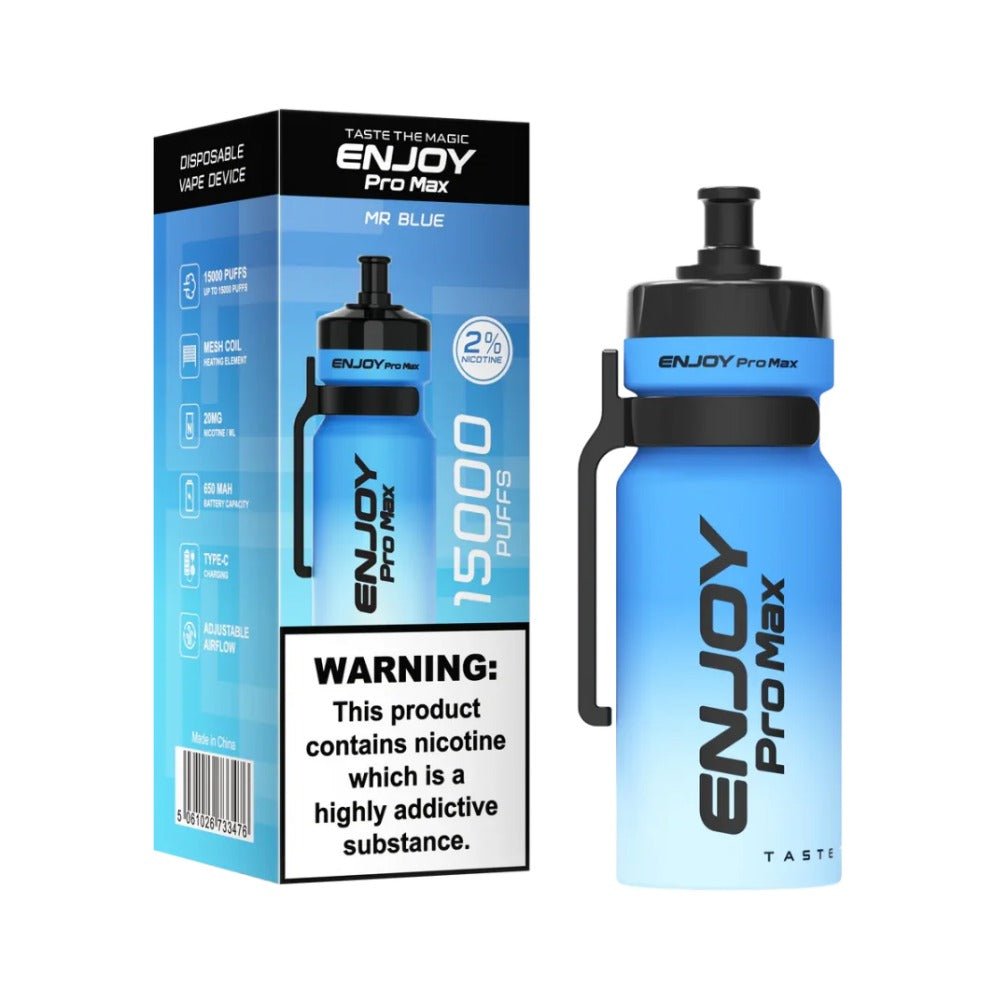 Enjoy Pro Max 15k Disposable Vape Pod - Eliquid Base - Mr Blue