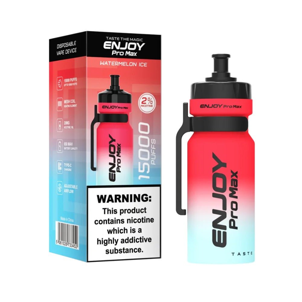 Enjoy Pro Max 15k Disposable Vape Pod - Eliquid Base - Watermelon ice