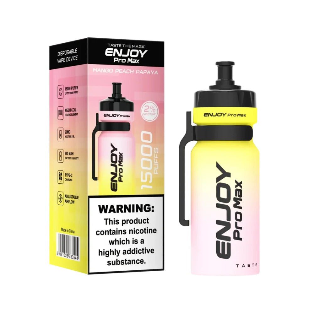 Enjoy Pro Max 15k Disposable Vape Pod - Eliquid Base - Mango peach papaya