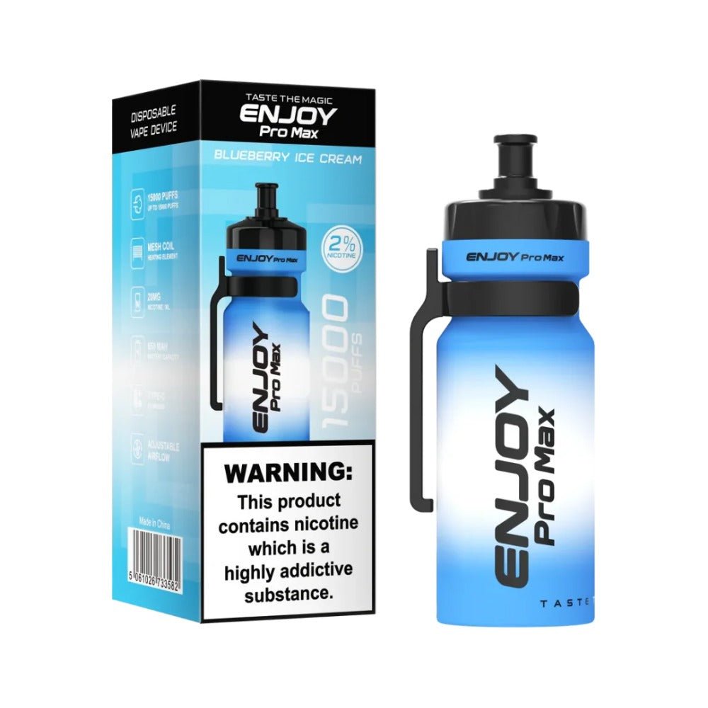 Enjoy Pro Max 15k Disposable Vape Pod - Eliquid Base - blueberry ice cream
