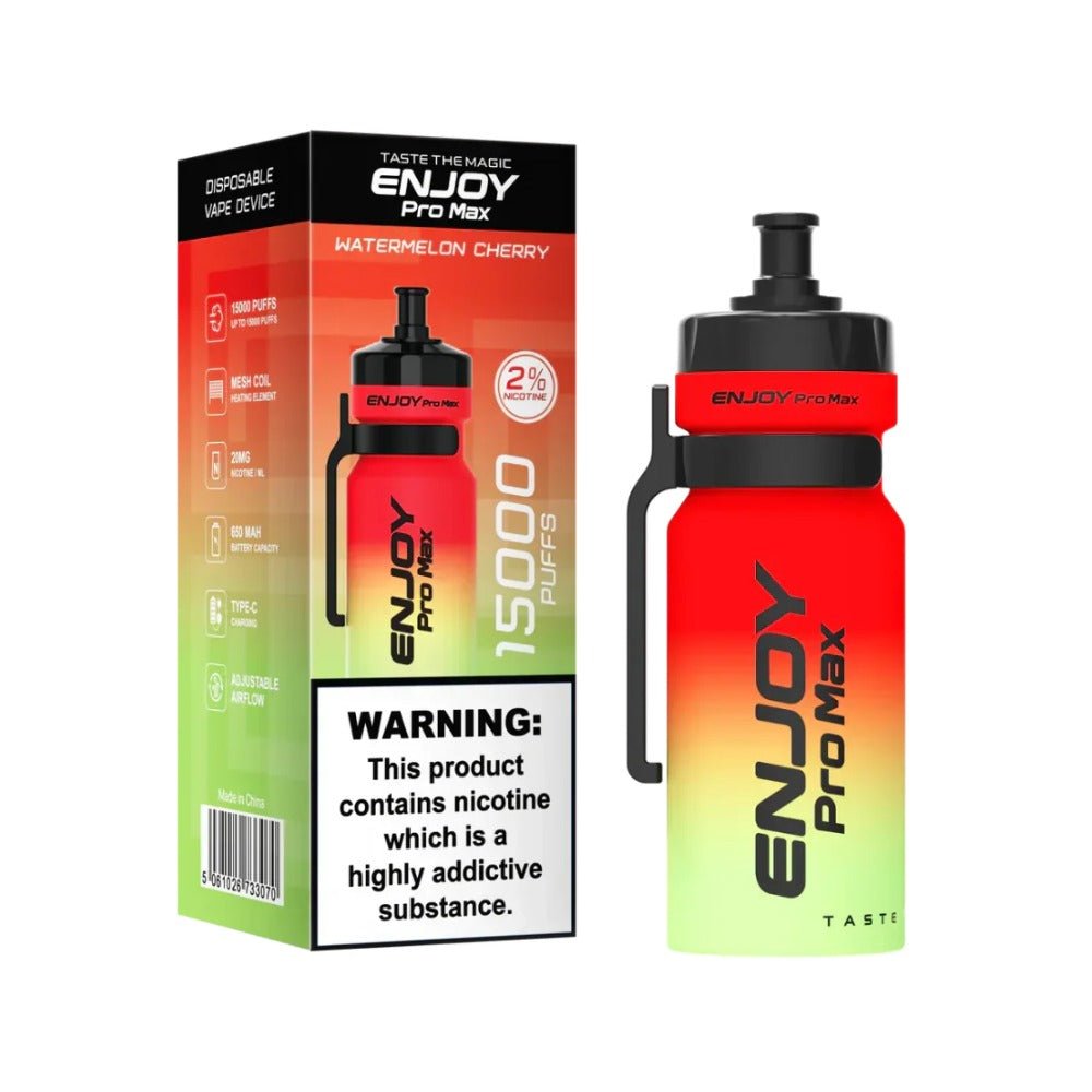 Enjoy Pro Max 15k Disposable Vape Pod - Eliquid Base - Watermelon cherry
