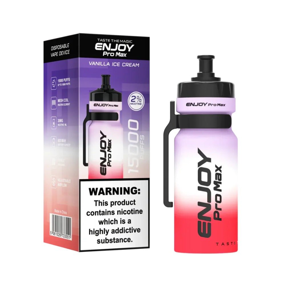 Enjoy Pro Max 15k Disposable Vape Pod - Eliquid Base - Vanilla ice cream