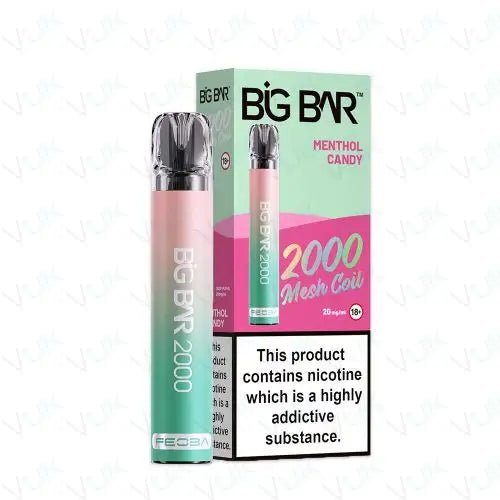 FEOBA Big Bar 2000 Disposable Vape Device - Eliquid Base - Menthol Candy