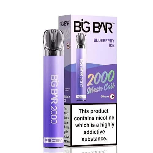 Feoba Big Bar 2000 Disposable Vape Device, Blueberry Ice
