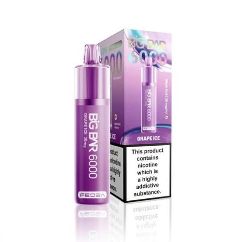 Feoba Big Bar 6000 Puffs Disposable Vape Device  - Eliquid Base - Grape Ice