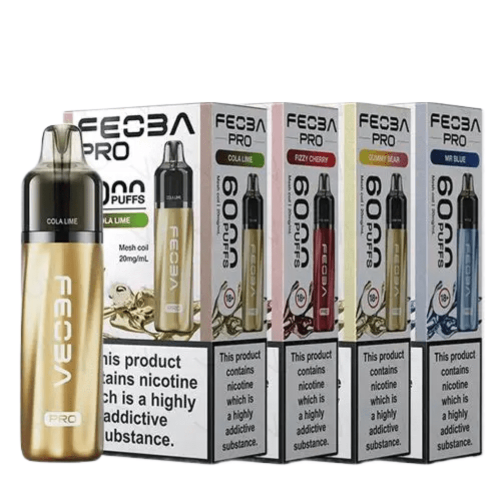 Feoba Pro 6000 Disposable Device, 20MG, Eliquid Base, Blueberry Ice