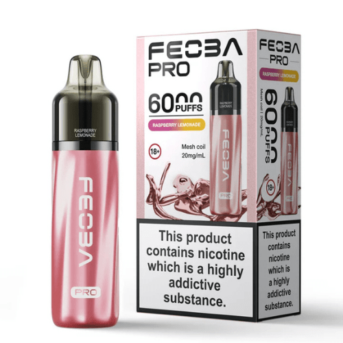 Feoba Pro 6000 Disposable Device - 20MG - Eliquid Base - Raspberry Lemonade