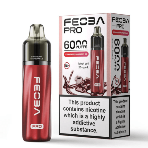 Feoba Pro 6000 Disposable Device - 20MG - Eliquid Base - Strawberry Raspberry Ice