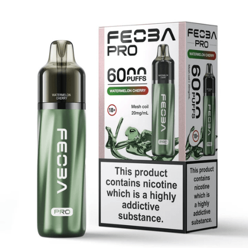 Feoba Pro 6000 Disposable Device 20MG - Pack of 5 - Eliquid Base - Watermelon Cherry