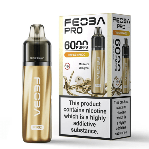 Feoba Pro 6000 Disposable Device 20MG - Pack of 5 - Eliquid Base - Triple Mango