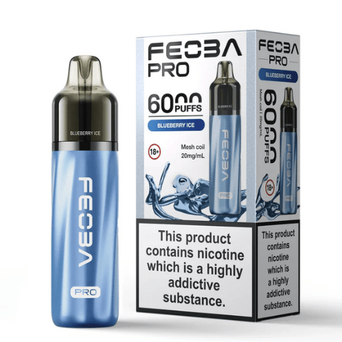 Feoba Pro 6000 Disposable Device 20MG - Pack of 5 - Eliquid Base - Blueberry Ice