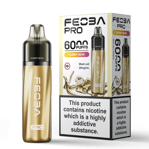 Feoba Pro 6000 Disposable Device 20MG - Pack of 5 - Eliquid Base - Gummy Bear