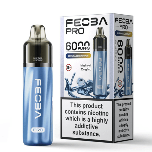 Feoba Pro 6000 Disposable Device 20MG - Pack of 5 - Eliquid Base - Blue Razz Lemonade