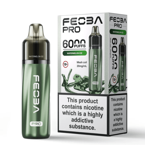 Feoba Pro 6000 Disposable Device 20MG - Pack of 5 - Eliquid Base - Watermelon Ice