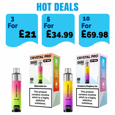 Crystal Pro CP 10K Prefilled Pod Kit - £7.99 or 3 For £21